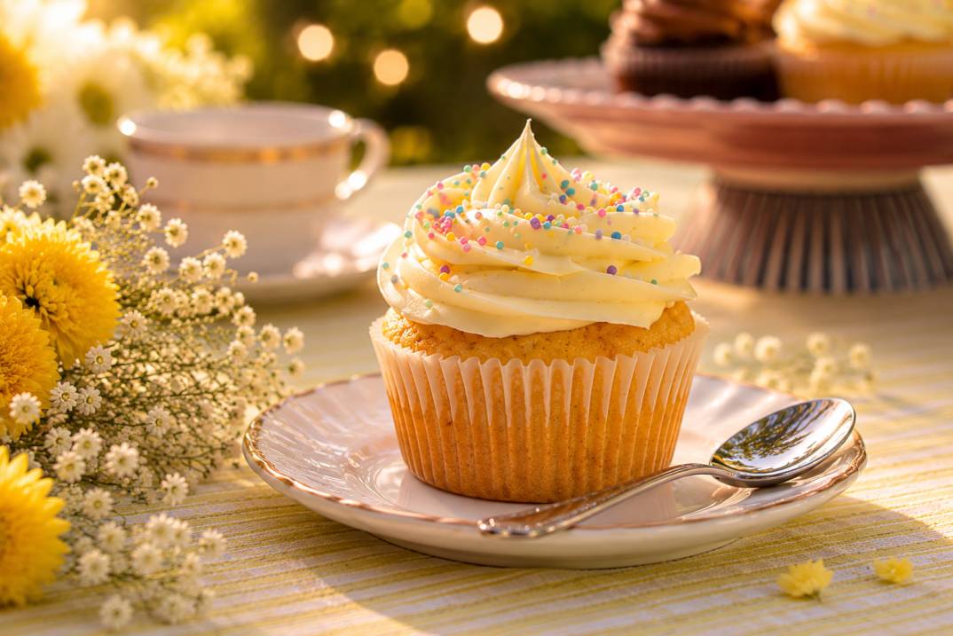 Madagascar Cream cupcake — bourbon vanilla folded into cream cheese frosting